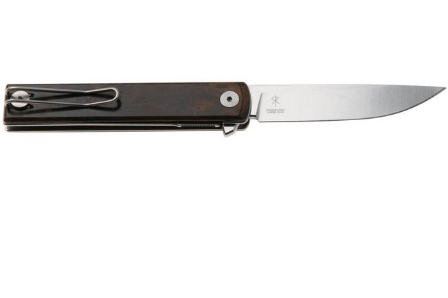 Afbeelding voor Fox Knives Chnops Heritage FX-544-ZW Satin Hybrid Cryo, Ziricote zakmes, Riccardo Gobbato design