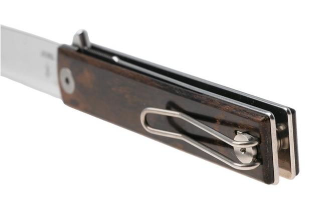 Afbeelding voor Fox Knives Chnops Heritage FX-544-ZW Satin Hybrid Cryo, Ziricote zakmes, Riccardo Gobbato design