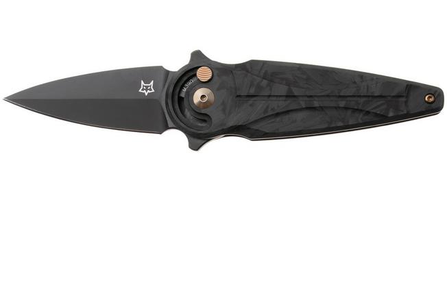 Afbeelding voor Fox Knives Saturn FX-551-DMB Black PVD M390, Dark Matter Carbon Fibre, zakmes, Denis Simonutti design