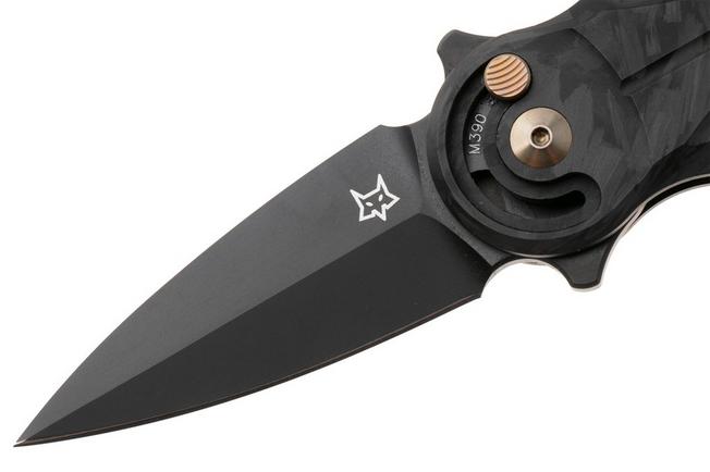 Afbeelding voor Fox Knives Saturn FX-551-DMB Black PVD M390, Dark Matter Carbon Fibre, zakmes, Denis Simonutti design