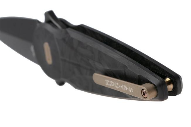 Afbeelding voor Fox Knives Saturn FX-551-DMB Black PVD M390, Dark Matter Carbon Fibre, zakmes, Denis Simonutti design