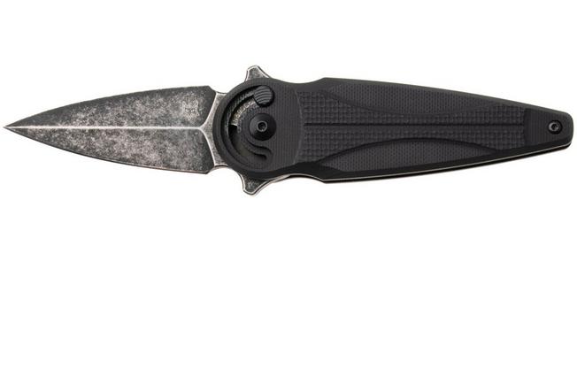 Afbeelding voor Fox Knives Saturn FX-551-G10B Black Idroglider Stonewashed N690Co, Black G10, zakmes, Denis Simonutti design