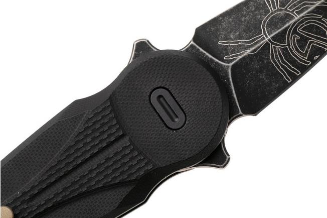 Afbeelding voor Fox Knives Saturn FX-551-G10B Black Idroglider Stonewashed N690Co, Black G10, zakmes, Denis Simonutti design