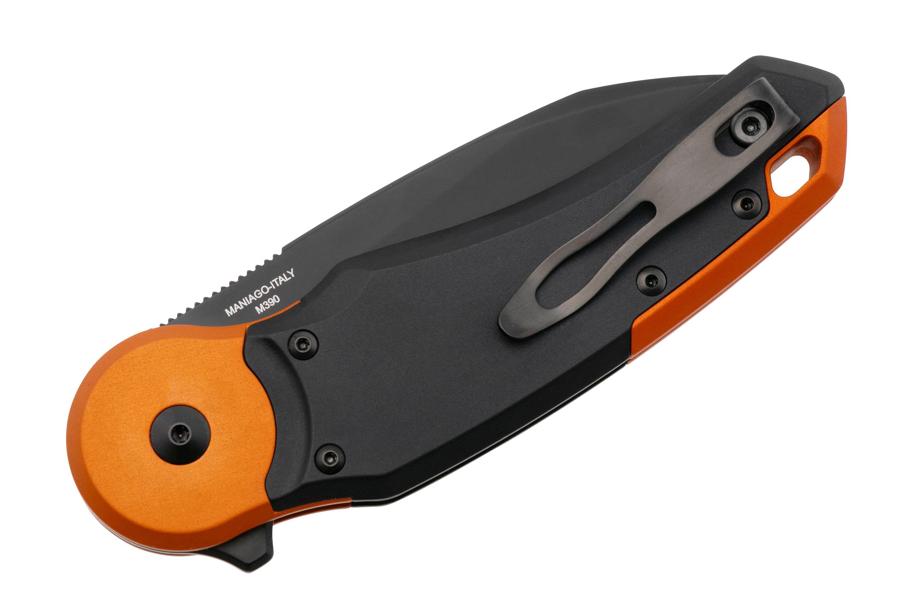 Fox Metamorphosis FX-556-B6, M390 PVD Wharncliffe, Black Aluminium