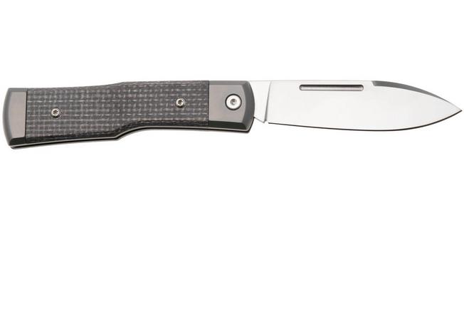 Afbeelding voor Fox Gunstock FX-558 BI Satin Böhler M390, Bison Yuta Micarta, slipjoint zakmes