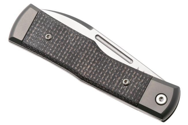 Afbeelding voor Fox Gunstock FX-558 BI Satin Böhler M390, Bison Yuta Micarta, slipjoint zakmes