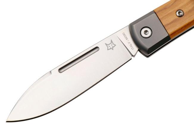 Afbeelding voor Fox Gunstock FX-558 OL Satin Böhler M390, Olive Wood, slipjoint zakmes