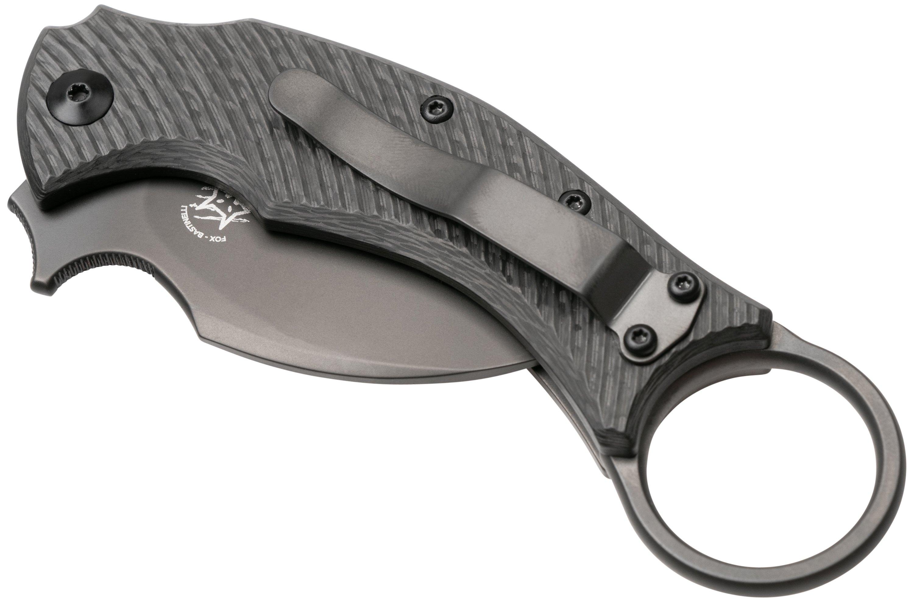 Fox Knives Black Bird FX-591TICB karambit knife, Bastinelli design