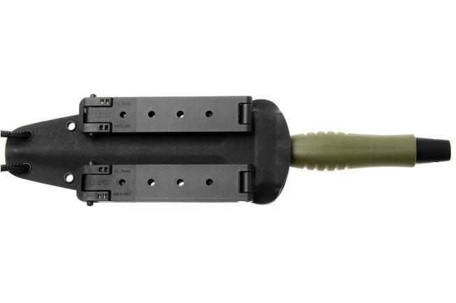 Afbeelding voor Fox FKMD Veleno, FX-596G10ODAF, Black Top Shield Böhler N690Co, OD Green G10, tweezijdig geslepen dolkmes