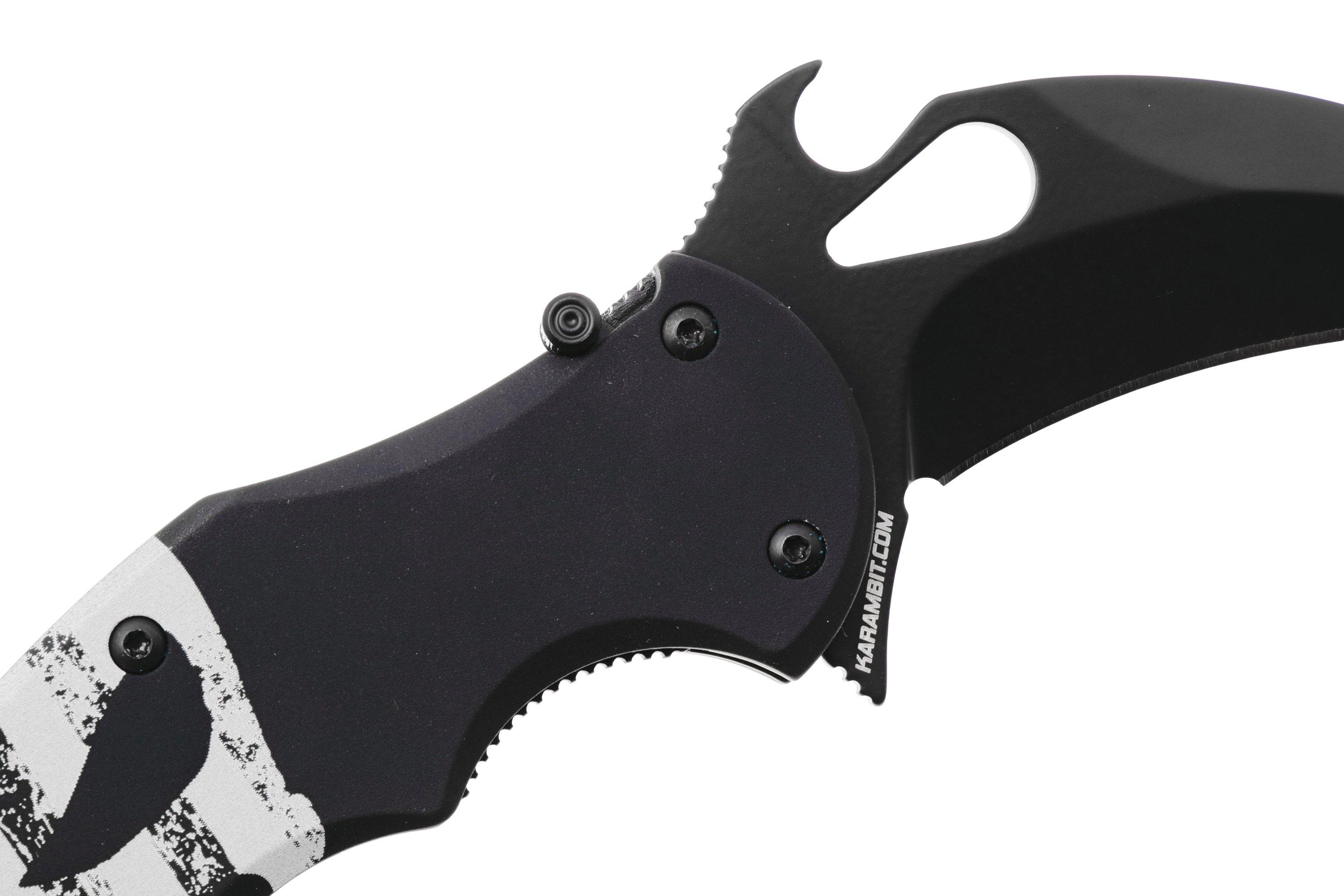 Fox FX-599 ALB-4 Skull, Black Idroglider Böhler N690Co, Engraved