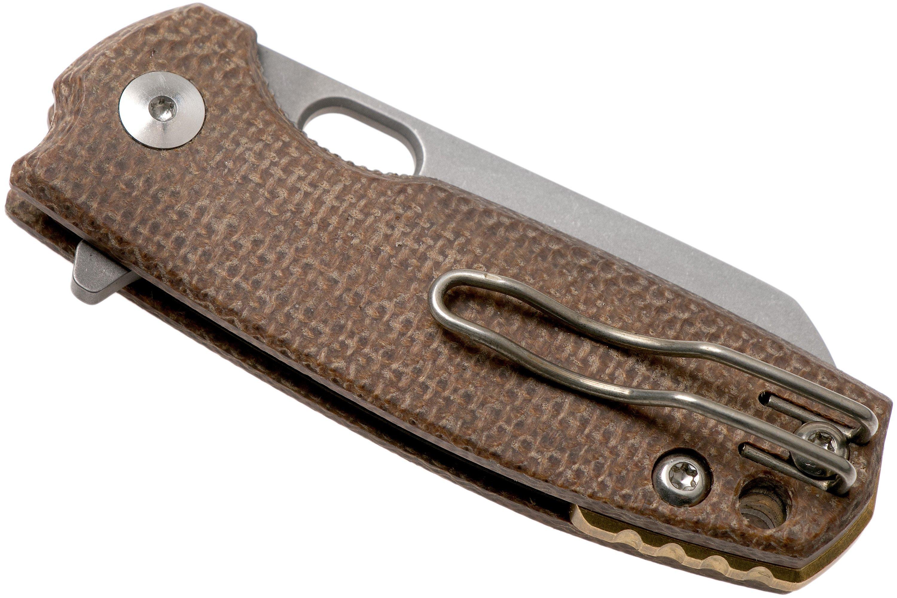 Fox Baby Core FX-608MC Natural Canvas Micarta pocket knife, Jesper