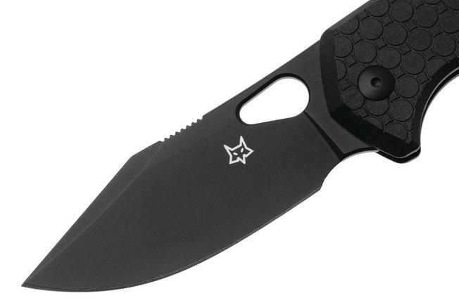 Afbeelding voor Fox Kita FX-625BB, Black Top Shield Niolox, Black FRN zakmes, Jesper Voxnaes design