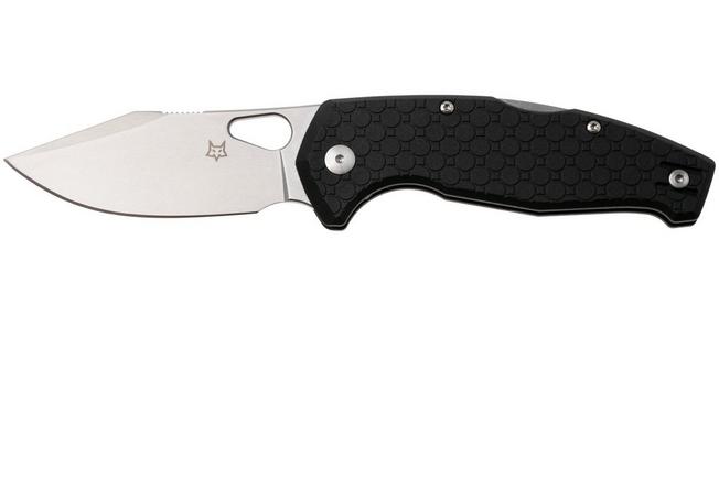Afbeelding voor Fox Kita FX-625-BSW, Niolox Stonewashed, Black FRN zakmes, Jesper Voxnaes design