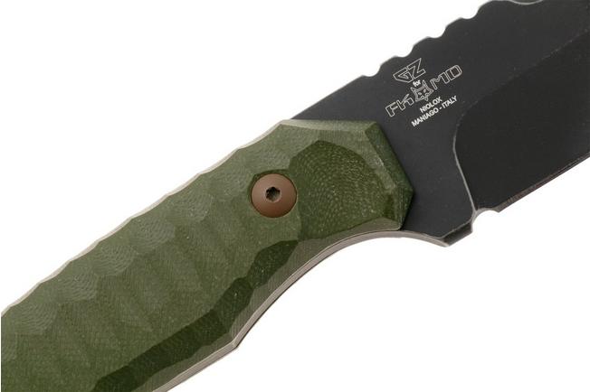Afbeelding voor Fox FKMD KS FX-627-G10OD, Top Shield Niolox, OD Green G10 vaststaand mes, GZ Tactical design