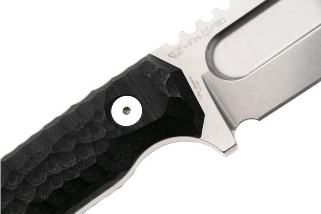 Afbeelding voor Fox FKMD Monteserra FX-628-G10B, Stonewashed Niolox, Black G10 vaststaand mes, GZ Tactical design