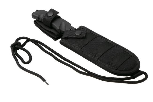 Afbeelding voor Fox FKMD Dino Tracker FX-9CM08-B, Black Idroglider Böhler N690Co, Black Forprene vaststaand mes, Black Roc Knives design