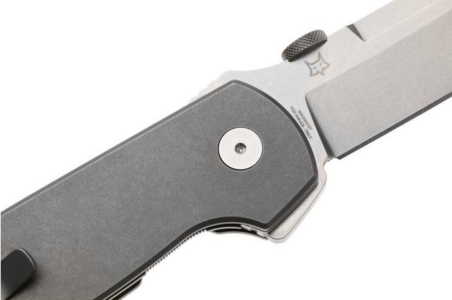 Bild für Fox Knives Original Gangster FX-ATC-OG01 Stonewashed Titanium, Stonewashed CPM MagnaCut Taschenmesser, Bob Terzuola design