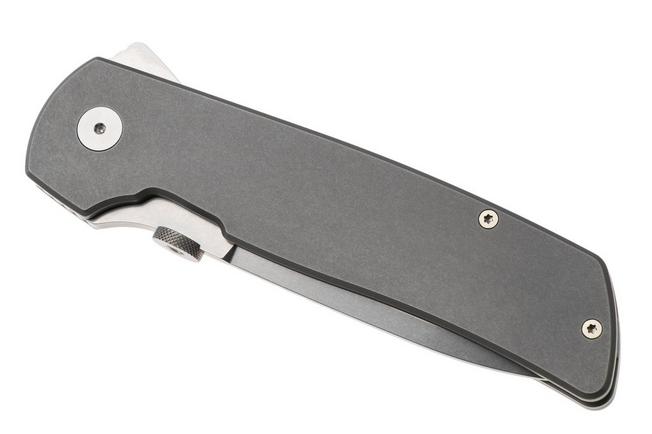 Bild für Fox Knives Original Gangster FX-ATC-OG01 Stonewashed Titanium, Stonewashed CPM MagnaCut Taschenmesser, Bob Terzuola design