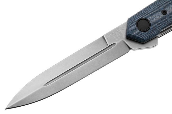 Afbeelding voor Fox Pacifico FX-ATC-OG02 MD Stonewashed MagnaCut, Denim Micarta, zakmes, Terzuola design