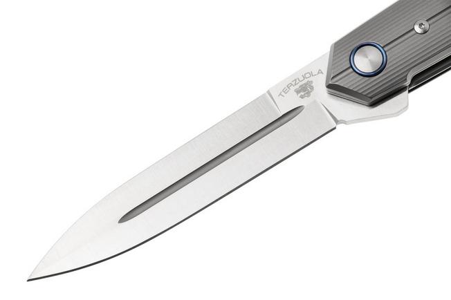 Afbeelding voor Fox Pacifico FX-ATC-OG02TI, Satin CPM MagnaCut, Grey Sandblasted Titanium zakmes, Terzuola design