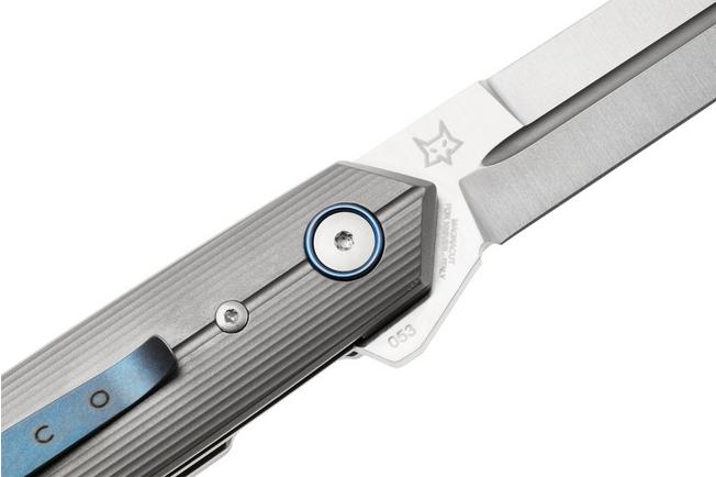 Afbeelding voor Fox Pacifico FX-ATC-OG02TI, Satin CPM MagnaCut, Grey Sandblasted Titanium zakmes, Terzuola design