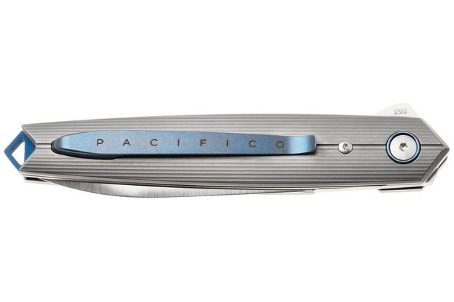 Afbeelding voor Fox Pacifico FX-ATC-OG02TI, Satin CPM MagnaCut, Grey Sandblasted Titanium zakmes, Terzuola design