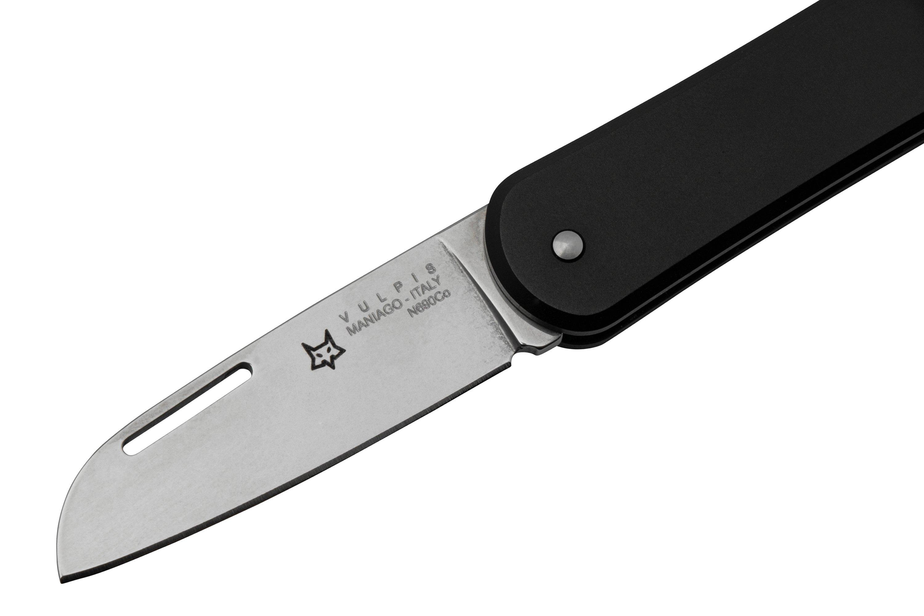 Fox Knives VULPIS FX-VP108 BK Folding Pocket Knife Stainless Steel N690Co Black