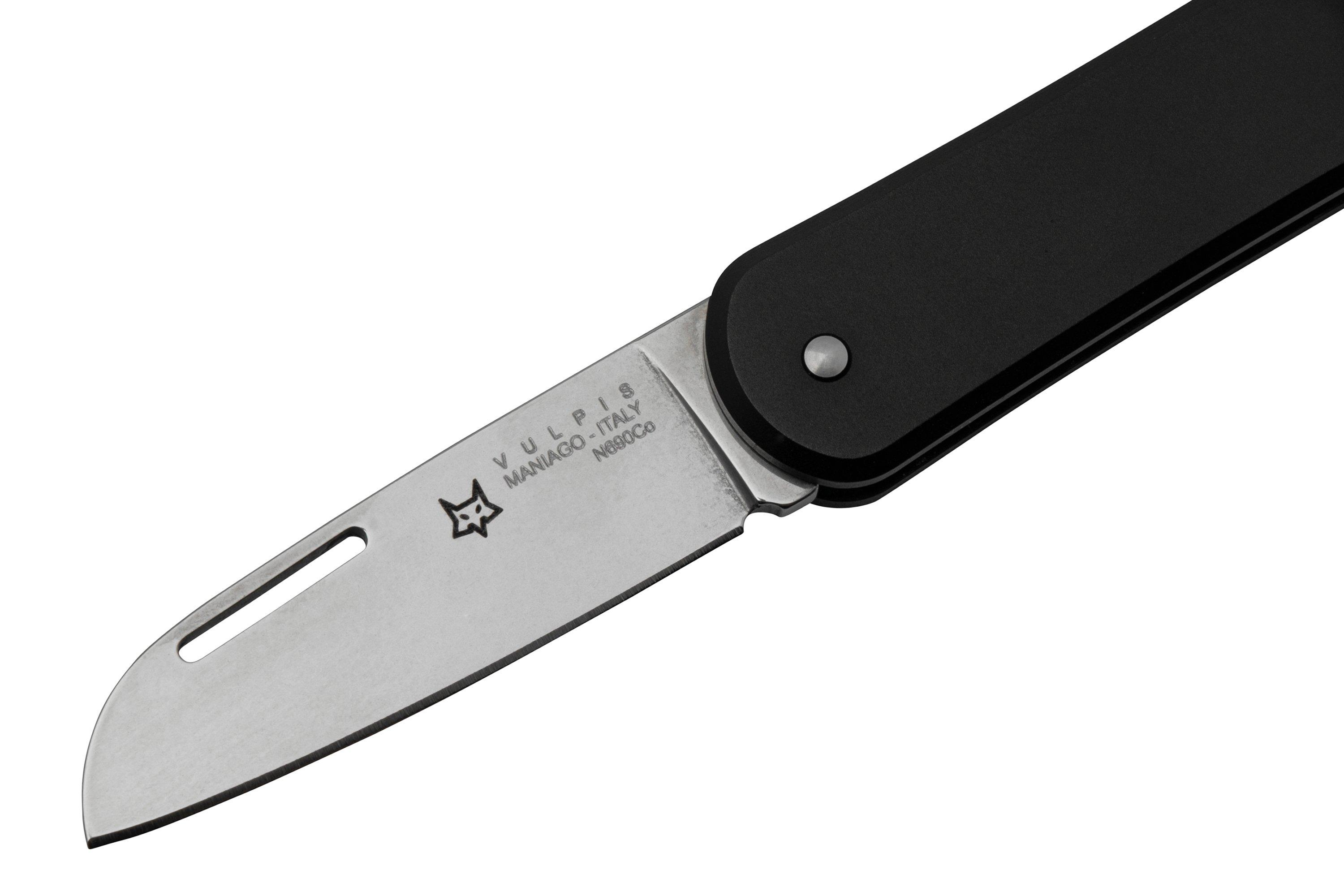 Fox Vulpis FX-VP108BK, N690Co, Aluminium Black, pocket knife ...