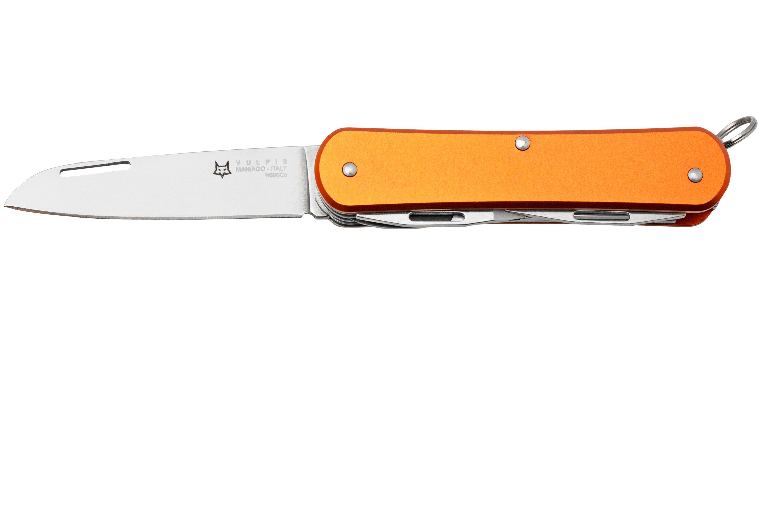 Fox Knives VULPIS FX-VP130 SB Folding Pocket Knife Stainless Steel N690Co Blue