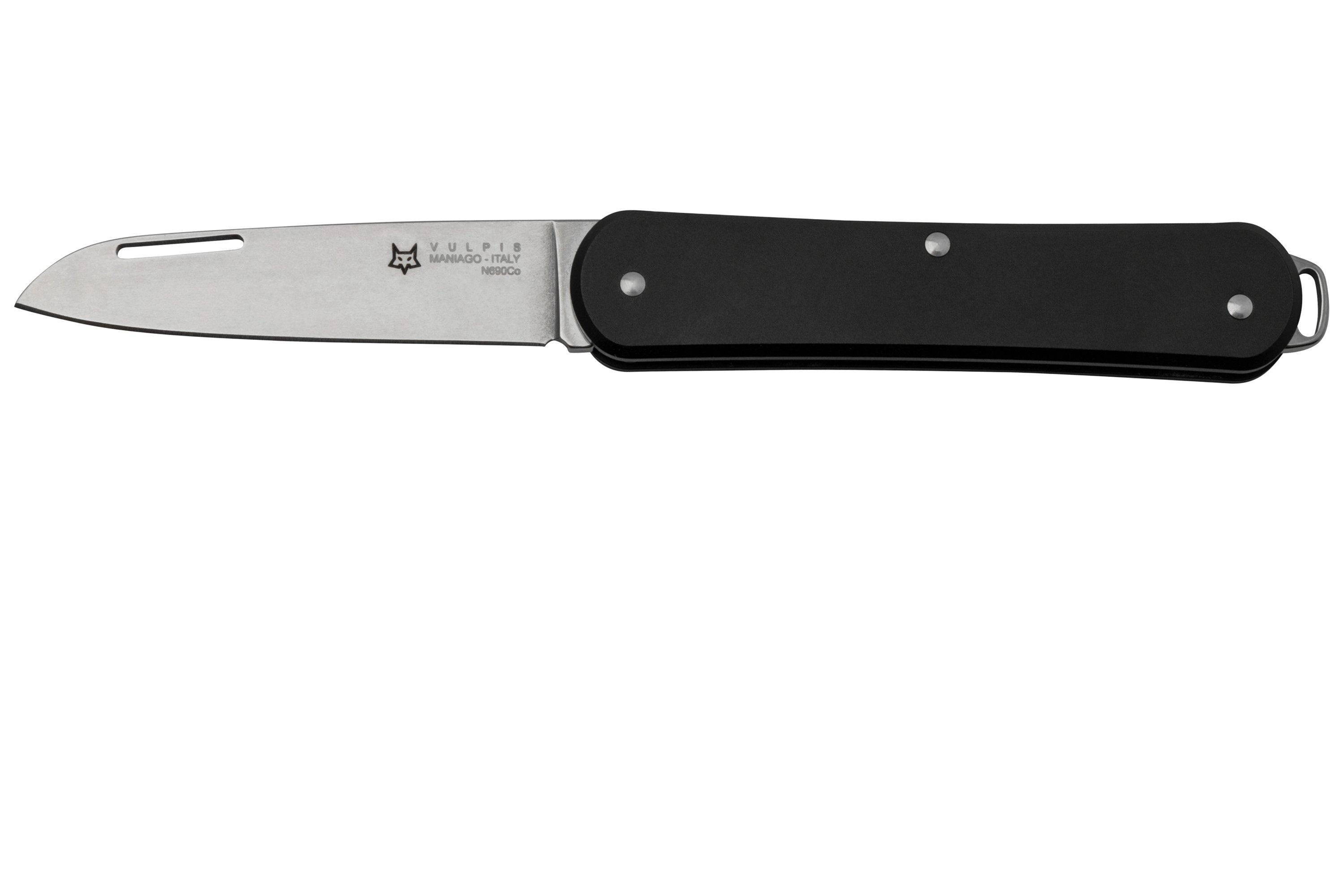 FOX Vulpis FX-VP130BK, N690Co, Aluminium Black, pocket knife