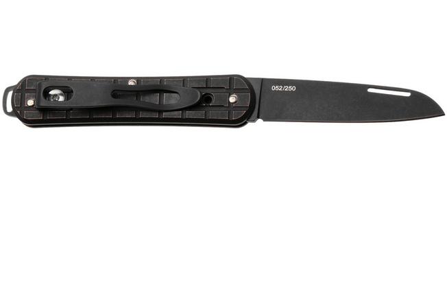 Afbeelding voor Fox Vulpis Limited Edition FX-VPGP130-COB PVD Blackwashed M390, Grenade Pattern Copper, zakmes