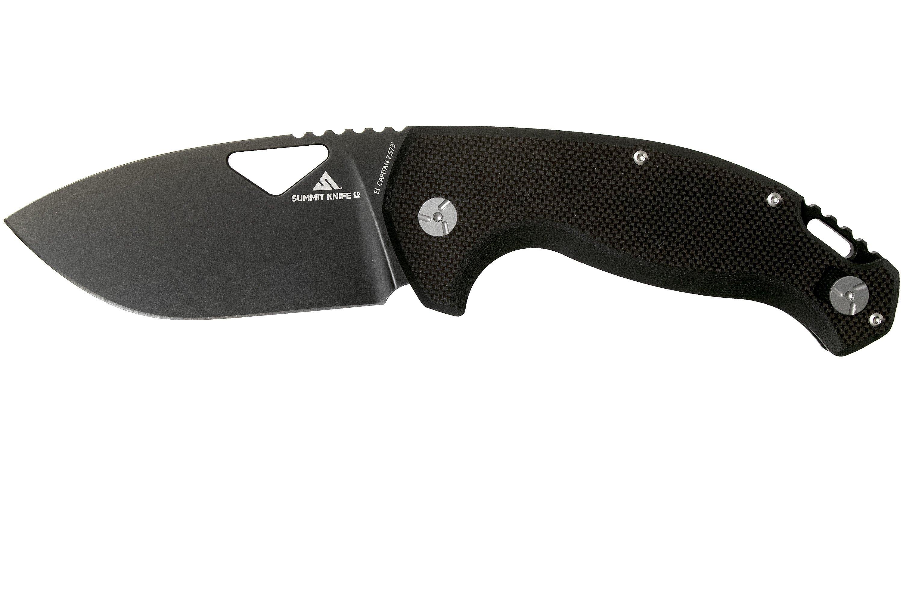 Fox El Capitan SK02 BSW Summit Knife Co, Black Stonewashed pocket
