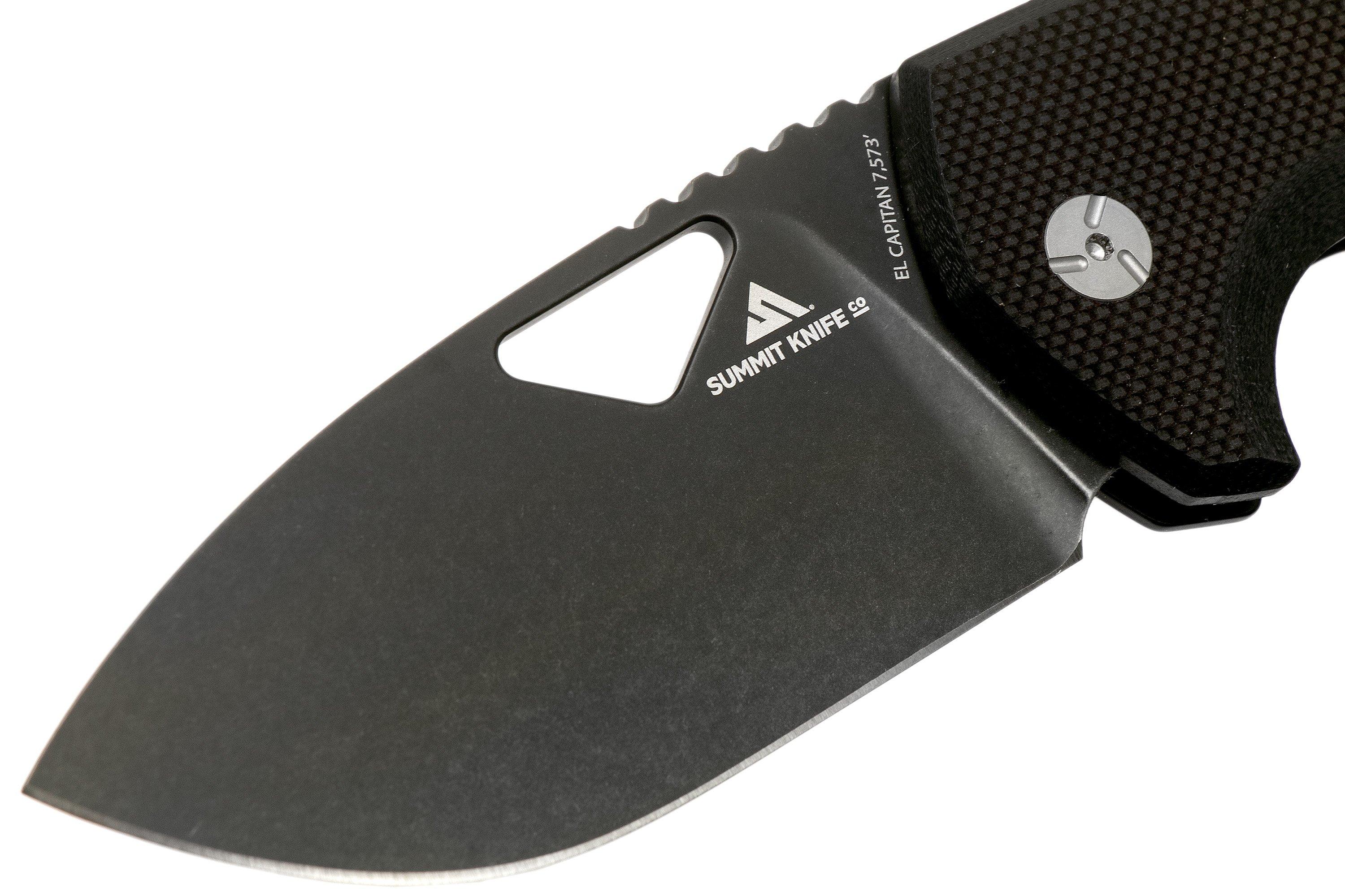 Fox El Capitan SK02 BSW Summit Knife Co, Black Stonewashed pocket