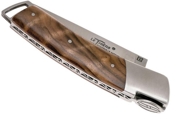 Le Saint-Bernard Pocket Knife - Olive Wood Handle - B - Laguiole Imports