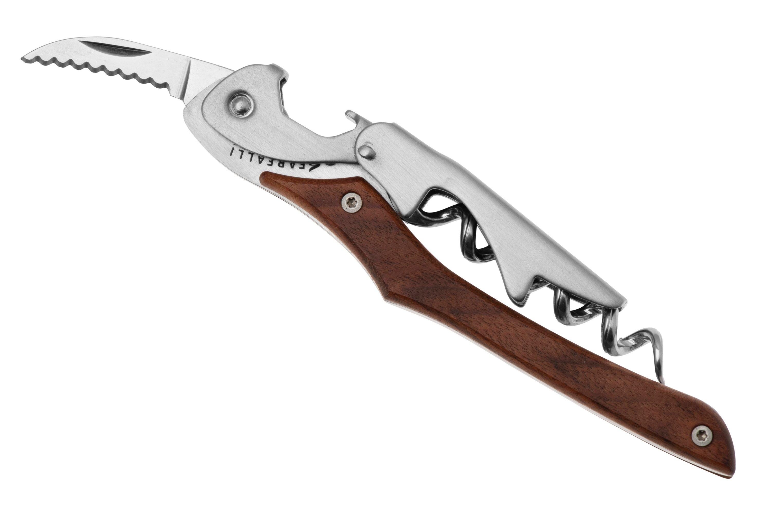 Coltello a Molla Pieghevole Multiuso da Campeggio Con Cavatappi e Apribottiglie – Italian Design