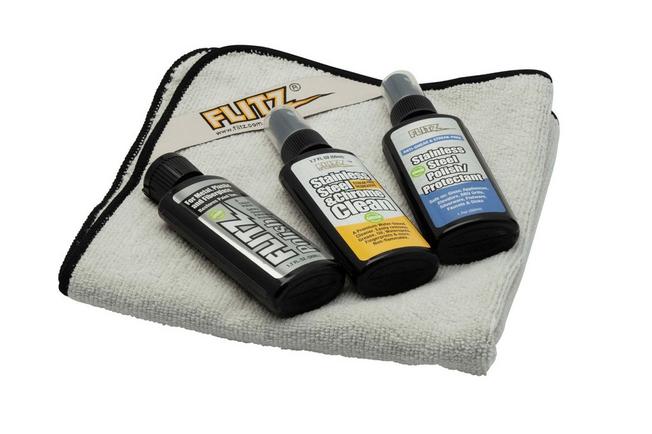 Flitz BBQ Grill Care Kit W-liquid Metal Polish, Stainless Steel Cleaner, Stainless Steel Polish & Microfiber Cloth