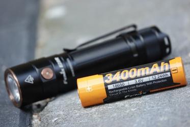 Flashlight with 18650 battery