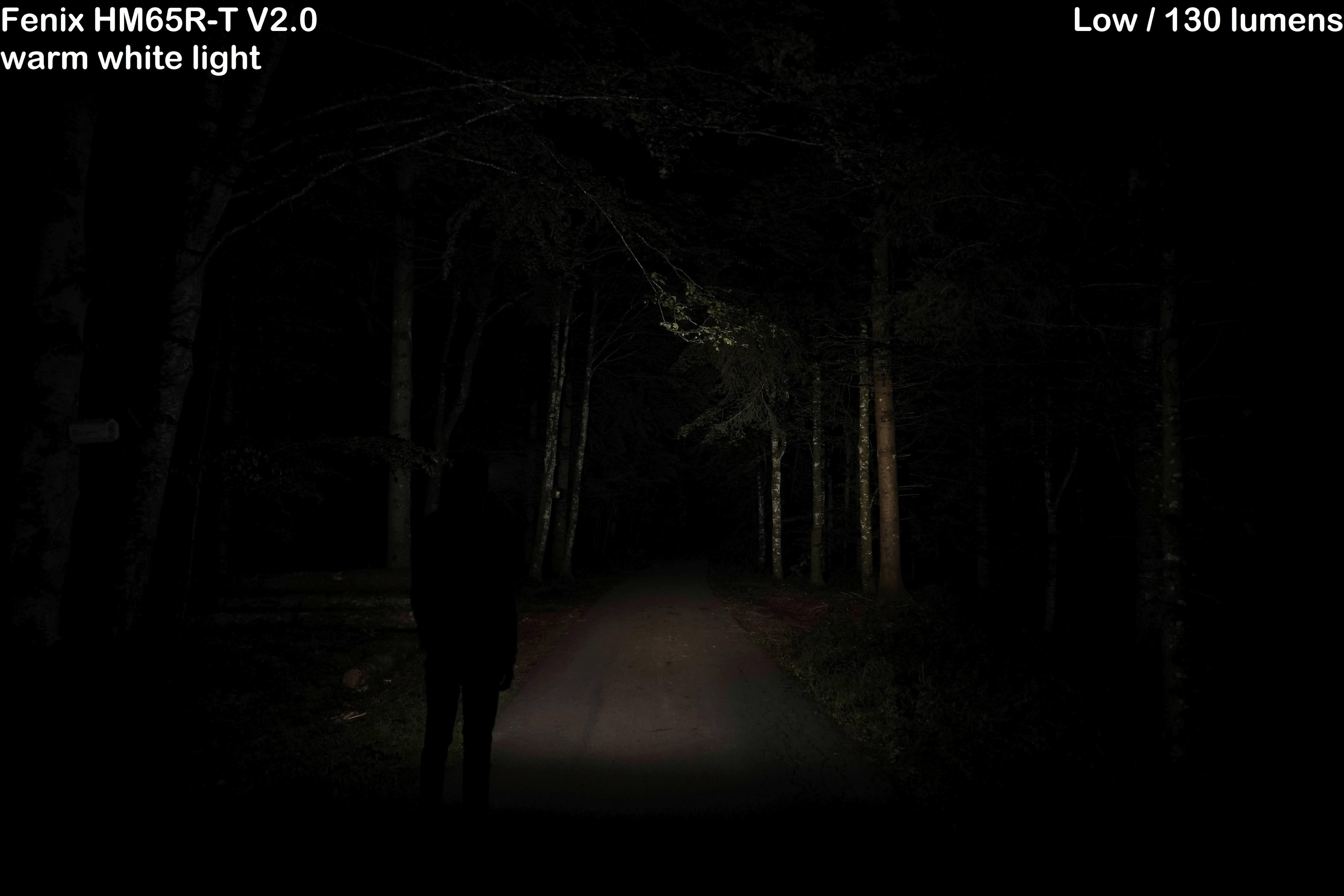 Fenix HM65R-T V2.0 warm white light - Low / 130 lumens