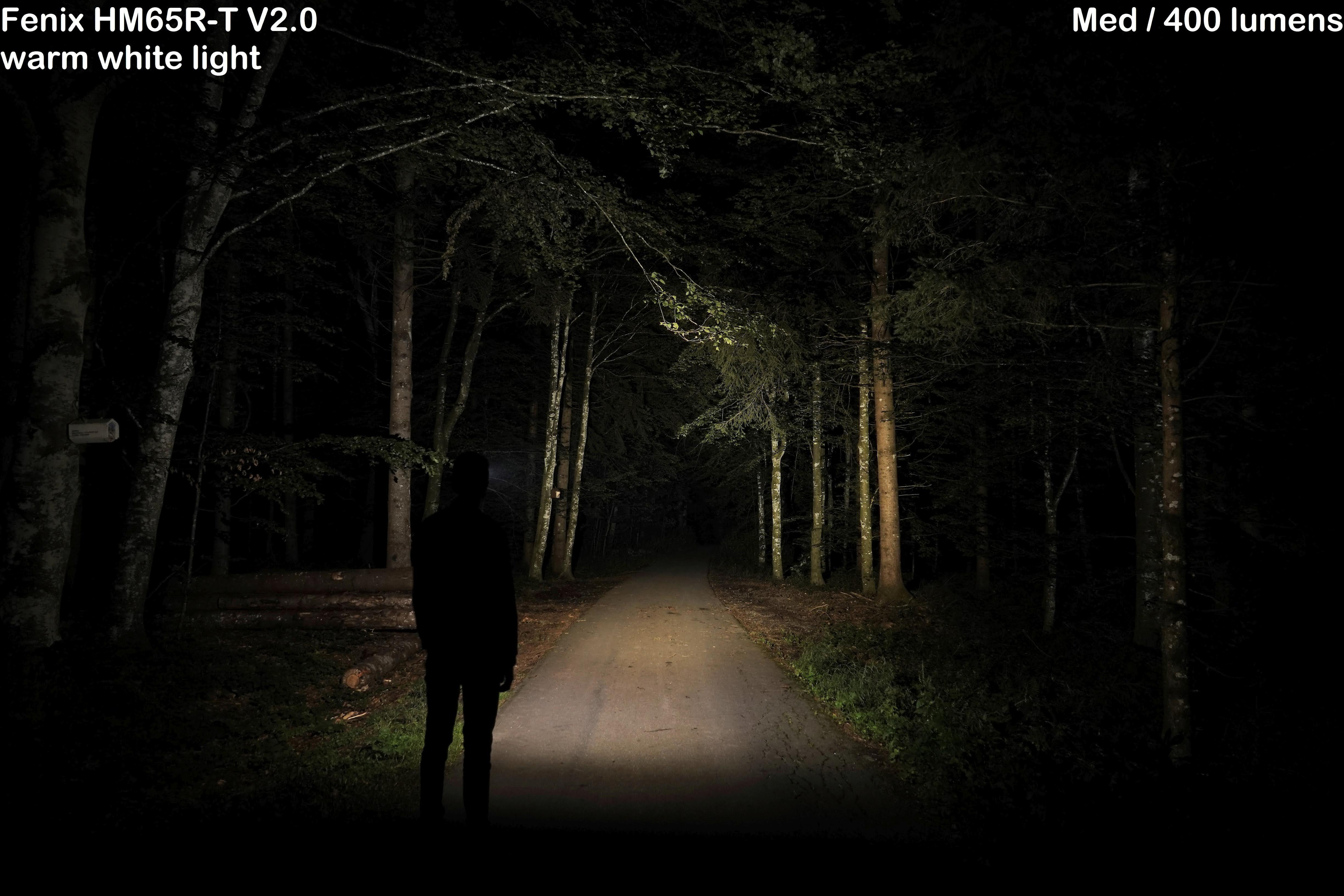 Fenix HM65R-T V2.0 warm white light - Med / 400 lumens