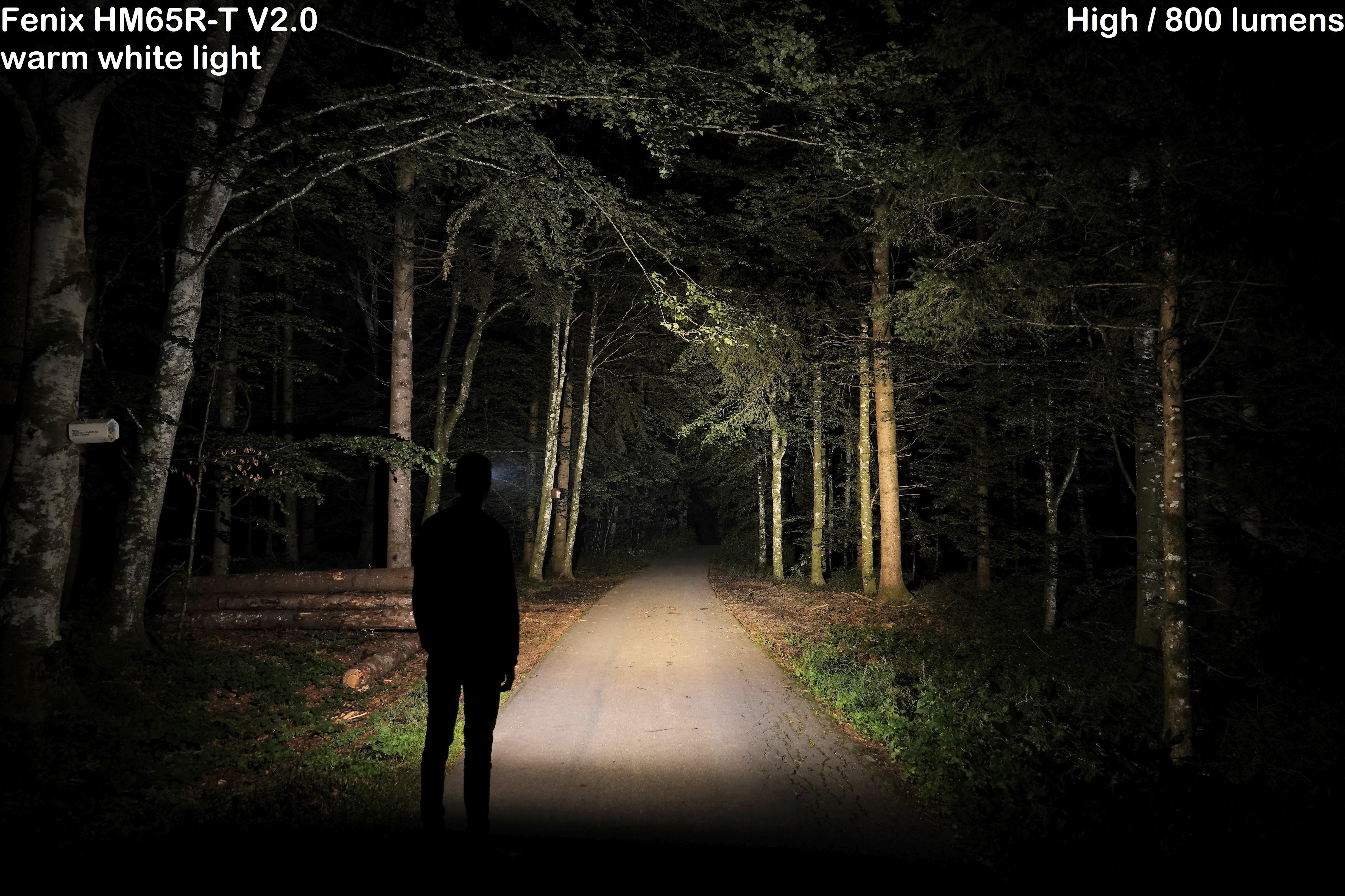 Fenix HM65R-T V2.0 warm white light - High / 800 lumens