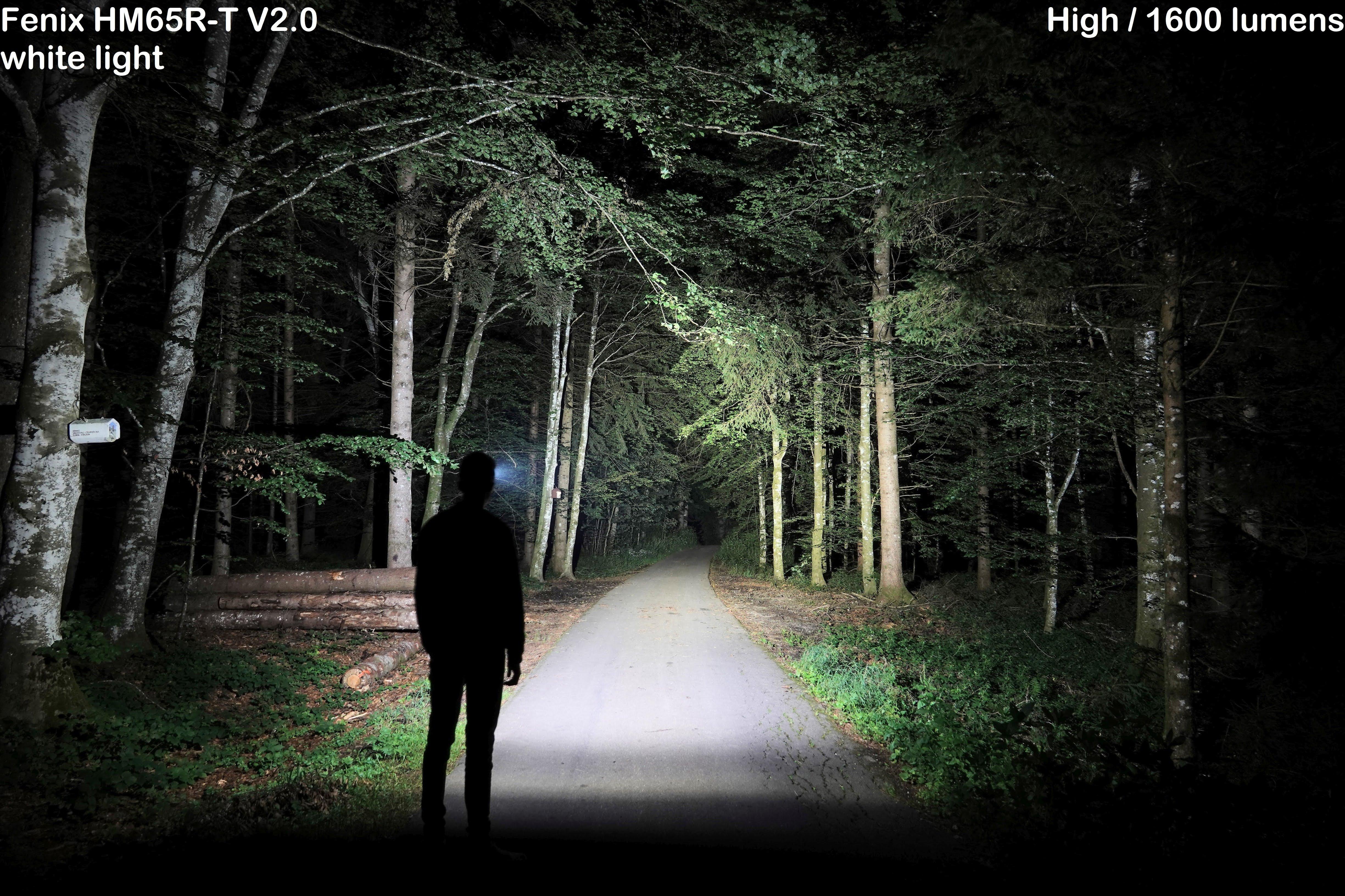 Fenix HM65R-T V2.0 white light - High / 1600 lumens