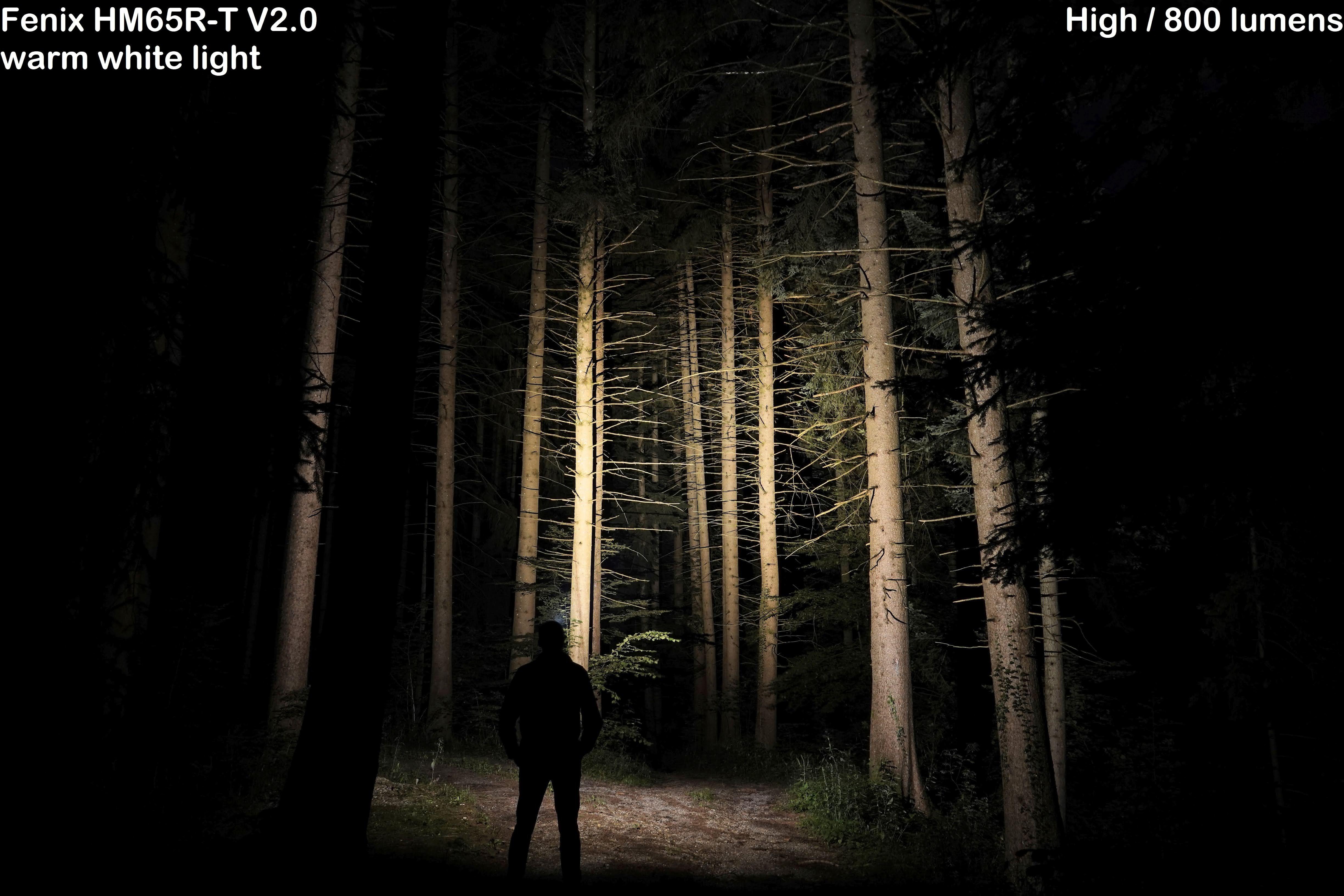 Fenix HM65R-T V2.0 warm white light - High / 800 lumens