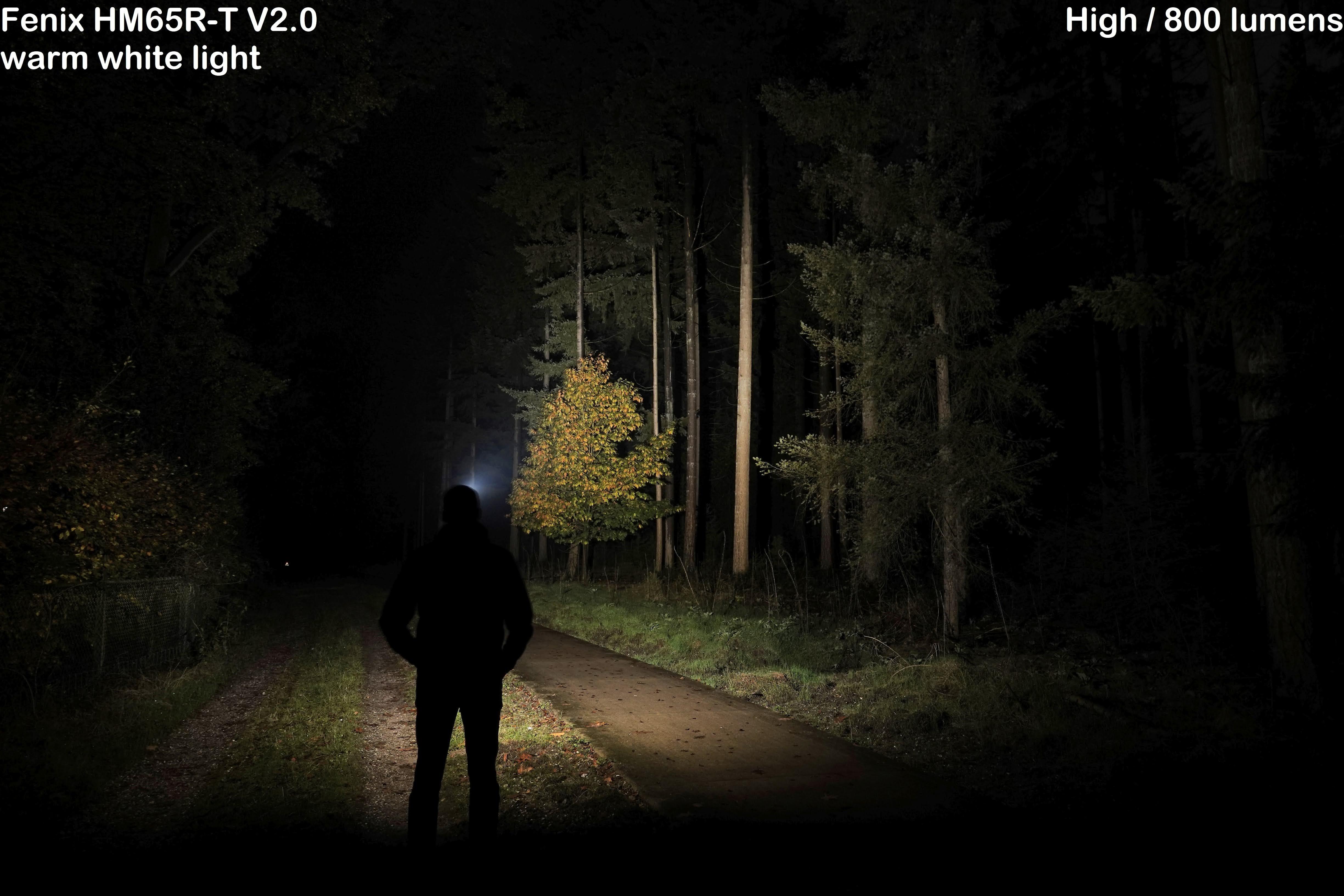 Fenix HM65R-T V2.0 white light - High / 800 lumens