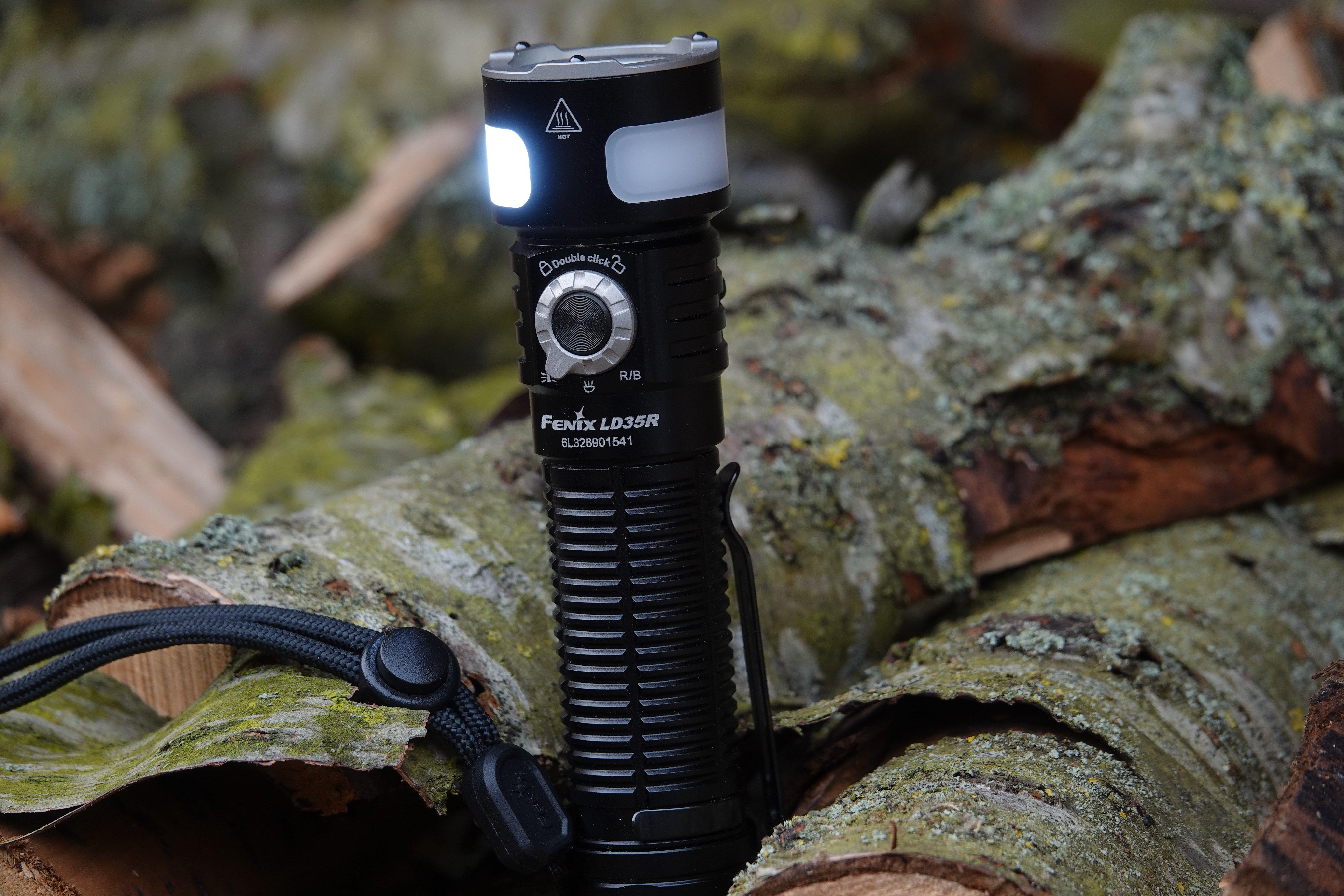 Zaklamp met tuimelschakelaar voor links