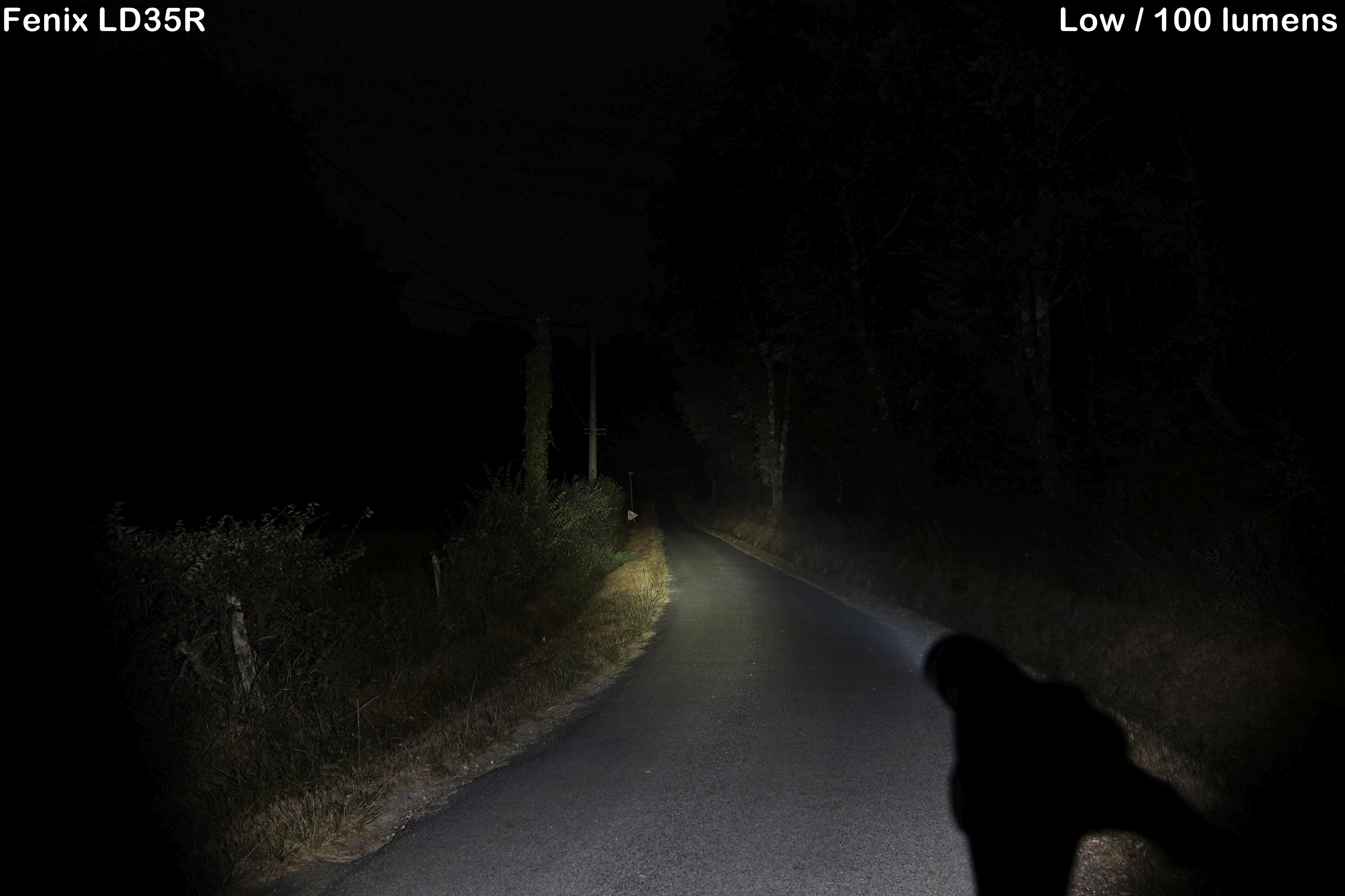 Zaklamp op laagste stand