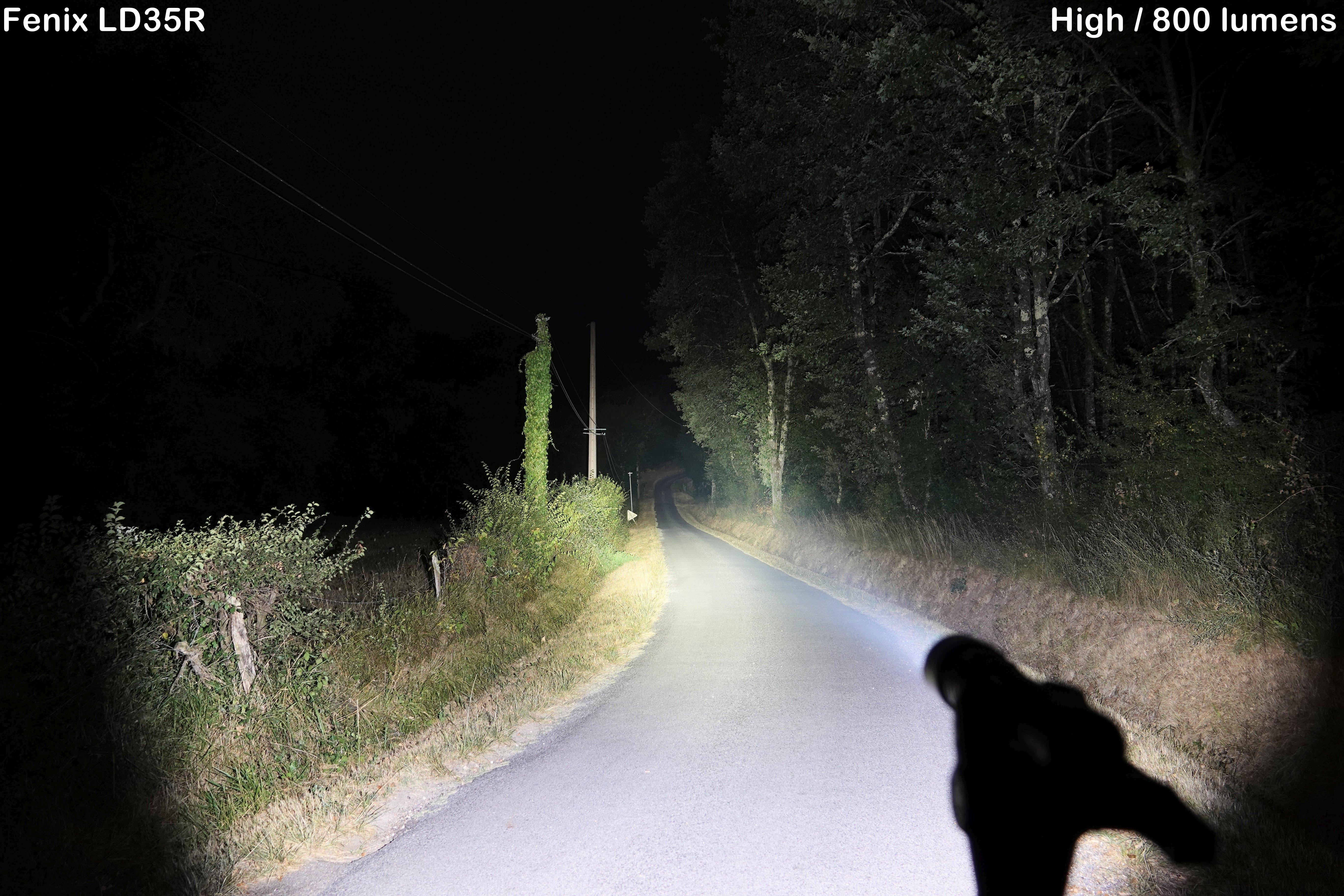 zaklamp op hogere stand