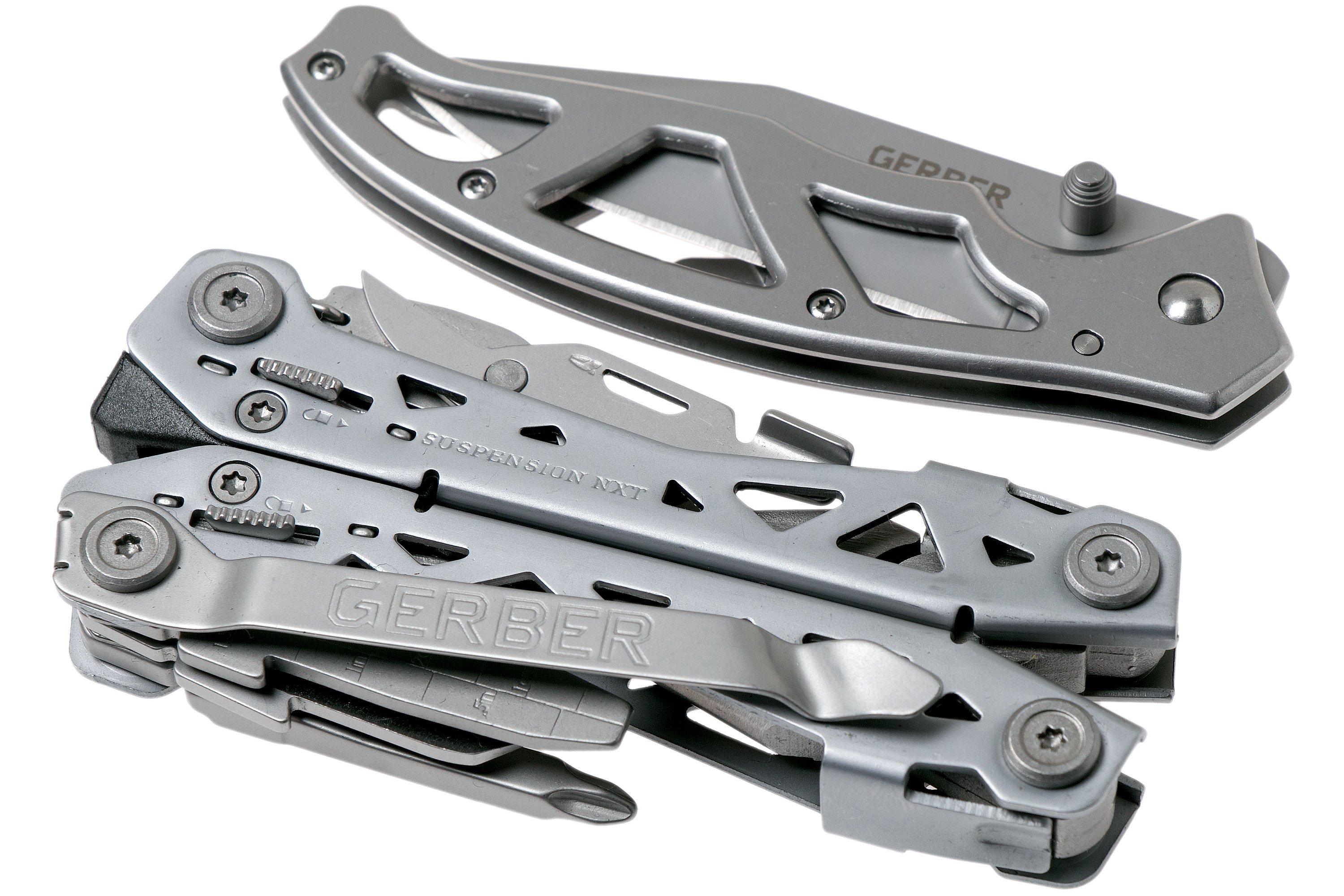 Kit Gerber Multiherramienta 15 en 1 y Navaja de Acero Gerber Gear  Suspension-NXT + Paraframe