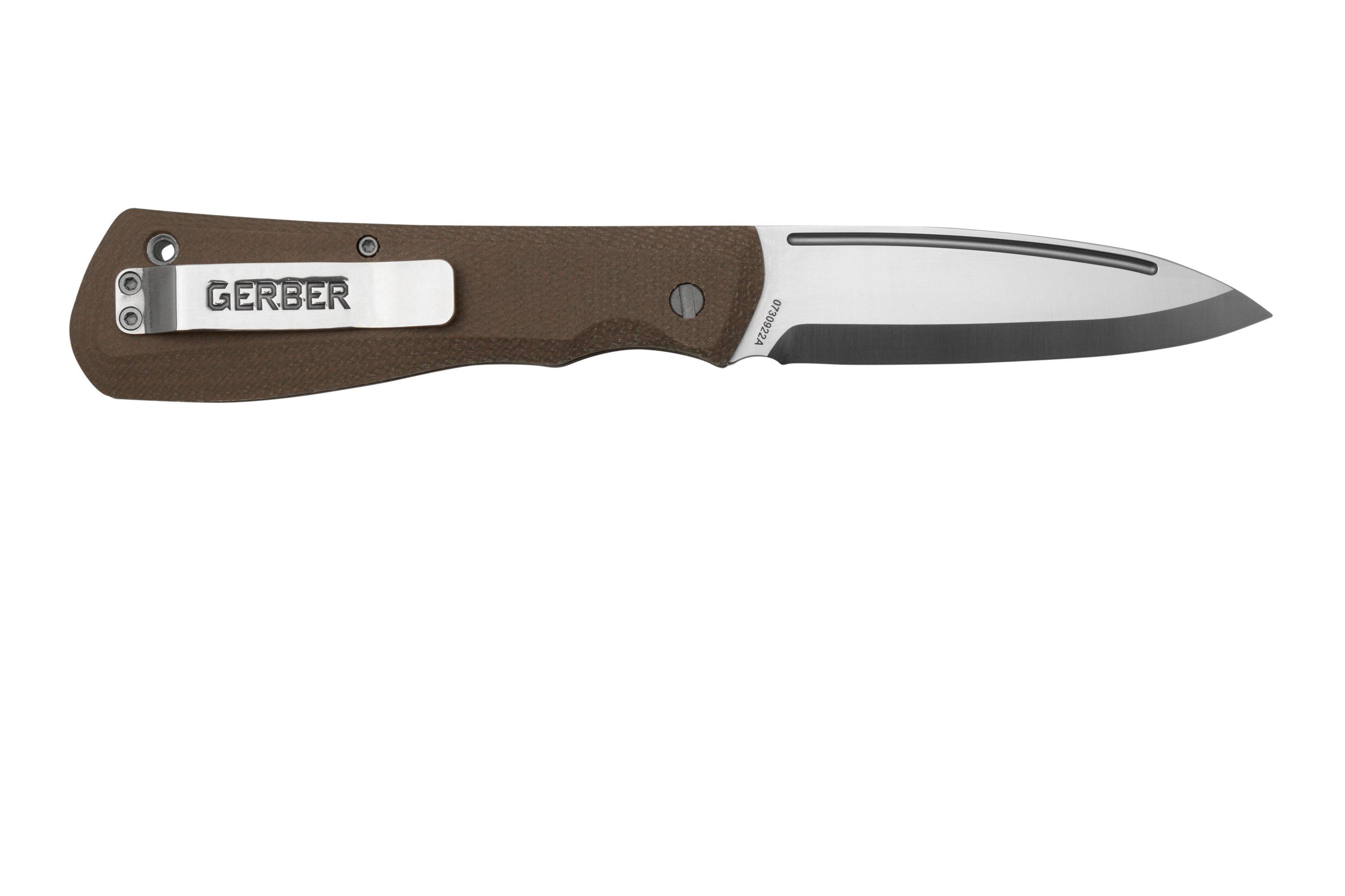 Gerber Mansfield 1064424 micarta natural, navaja Compras con ventajas en Knivesandtools.es