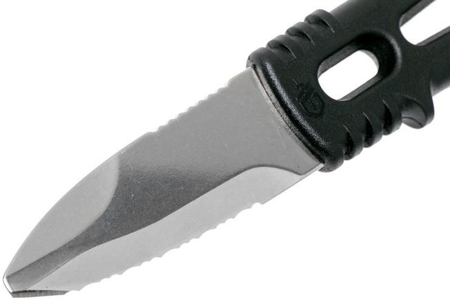 Gerber River Shorty Fixed Blade Dive Knife Black (3 Serr) 30-000967N -  Blade HQ