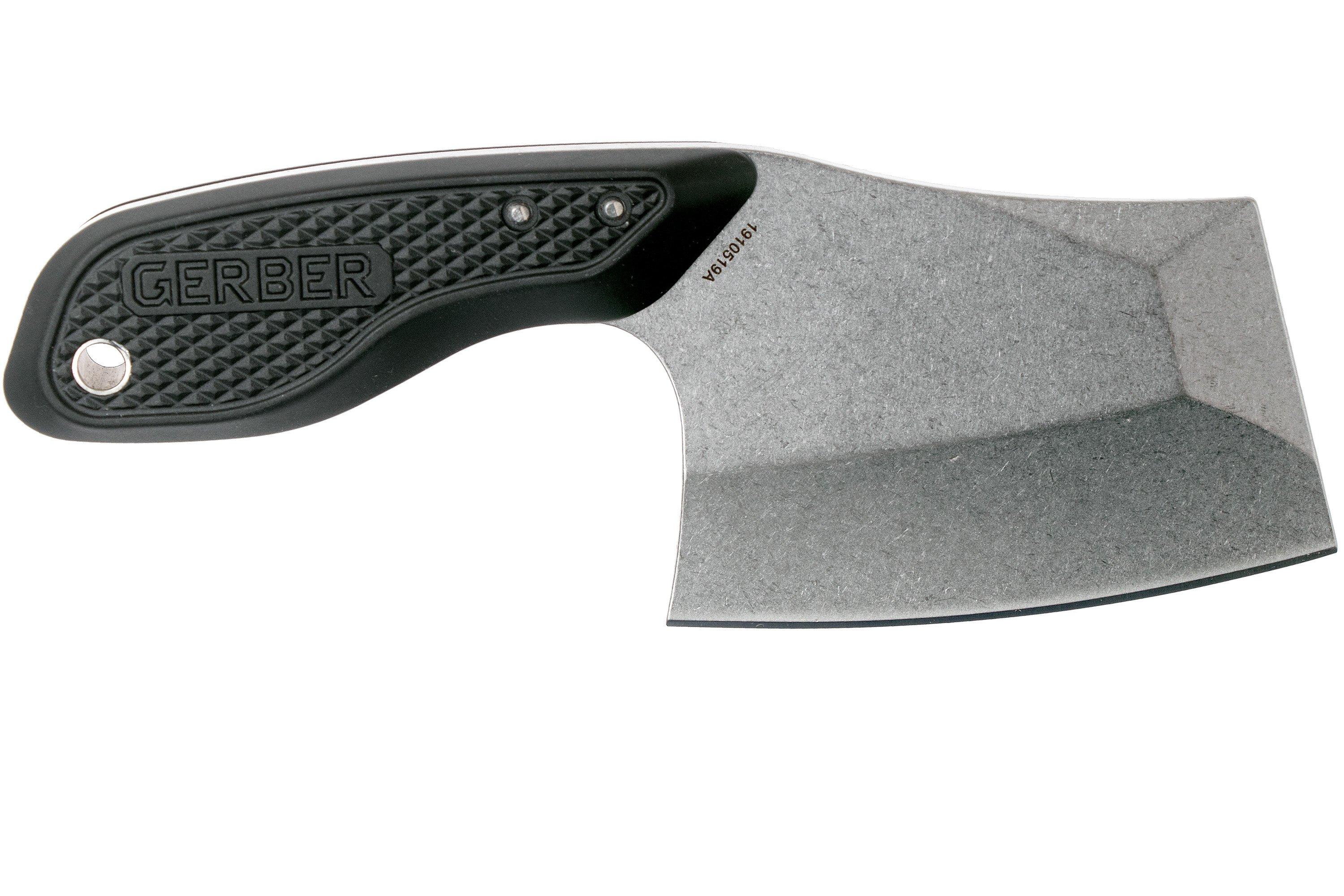 Gerber Tri-Tip Mini Cleaver Black Stonewashed 30-001665 fixed knife ...